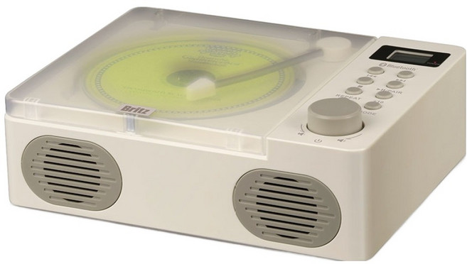 브리츠 CD플레이어 휴대용 라디오 블루투스 스피커, BZ-YM10, 아이보리