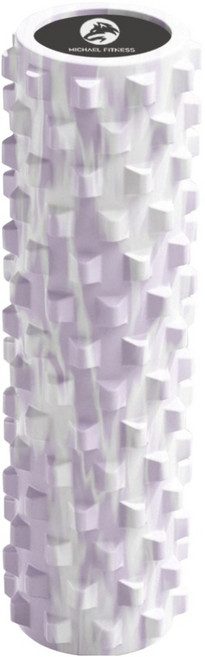 MICHAEL FITNESS 麥克健身 60D撞色瑜珈柱/滾筒, 1個, 紫色 + 白色