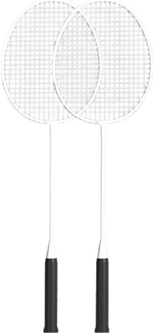 올이즈유 가벼운 베드민턴 라켓, 화이트, 2개