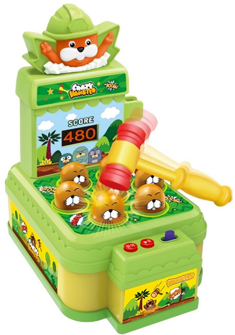 love color 樂彩森林 歡樂打地鼠計分遊戲組, 1套, 歡樂打地鼠 綠色