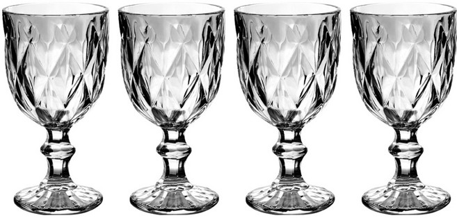 발룬피니 크리스탈 프린스 고블렛잔 270ml, 4개