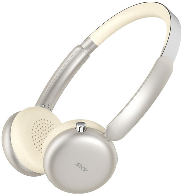 SKY 핏 에어 ANC 노이즈캔슬링 블루투스 6.0 무선 헤드셋 ANC-HA1 샴페인 골드 30시간