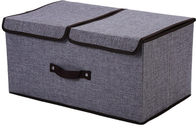 부직포 수납상자 옷정리함, 그레이, 1개