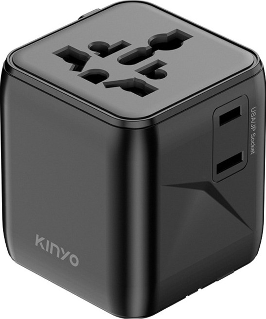 Kinyo 迷你萬國轉接頭 MPP3500B, 1個, 黑色