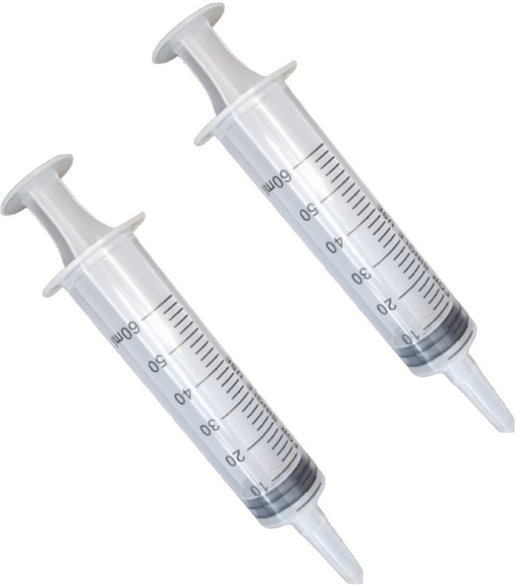 케리빙 강아지 피딩 주사기, 60ml, 2개