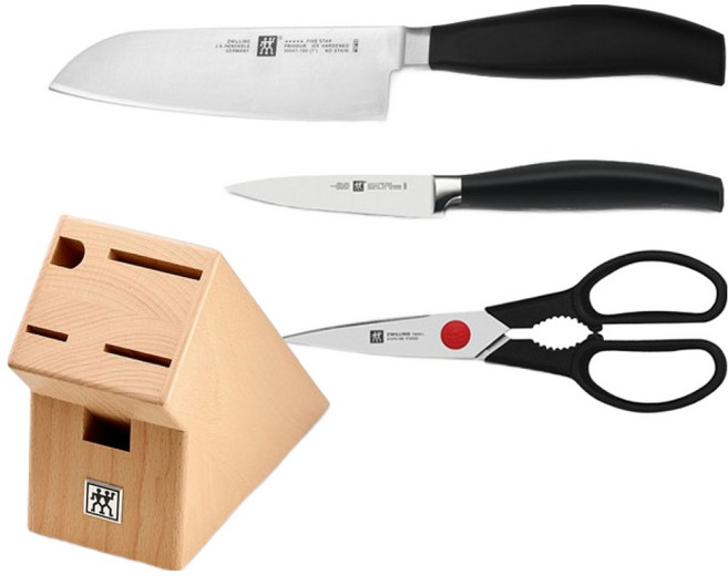 즈윌링 헹켈 5스타 4종 칼 블록 세트 HK1032312, 1세트, 아시아형식도 18cm + 과도 10cm + 가위 9.5cm + 블록