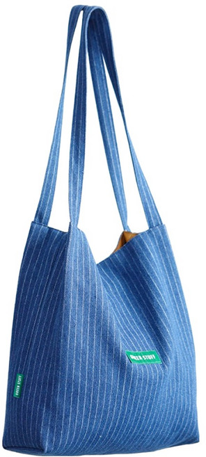 그린스터프 무심한듯 박시한 쇼퍼백 53 골지 데님