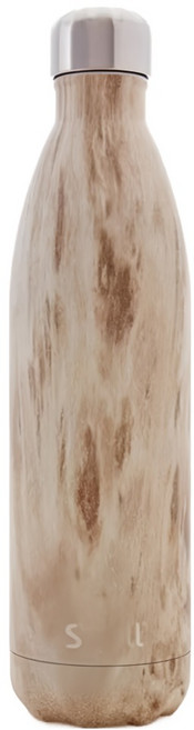 S'well Wood Blond 時尚不鏽鋼保冷保溫瓶 25oz, 1個, 750ml, 淺棕色