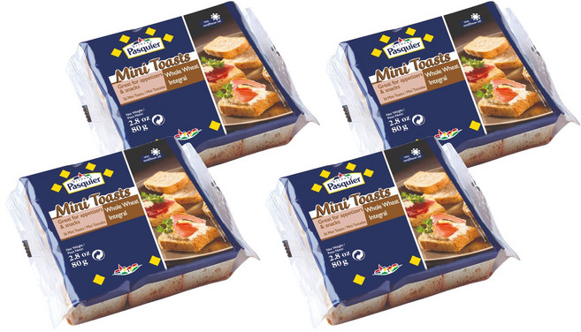 Pasquier 派斯格 全麥迷你吐司, 4個, 80g
