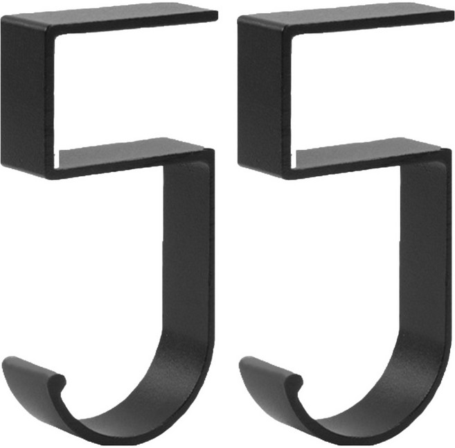 FANCY LIFE 5字型桌邊掛勾, 黑色, 2個