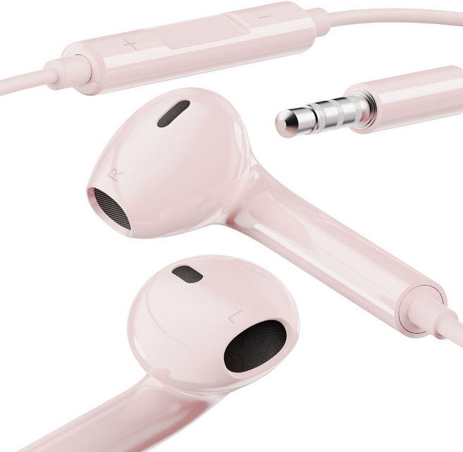 누아트 스테레오 NATWE 유선이어폰 3.5mm, NATWE - 3.5mm, 핑크