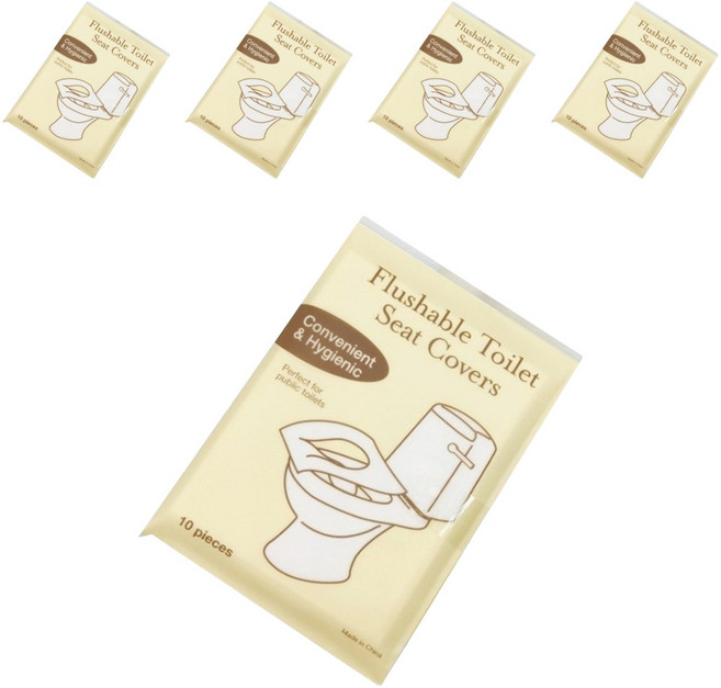 안이네 휴대용 일회용 위생적인 변기커버 10p, 카키, 5개