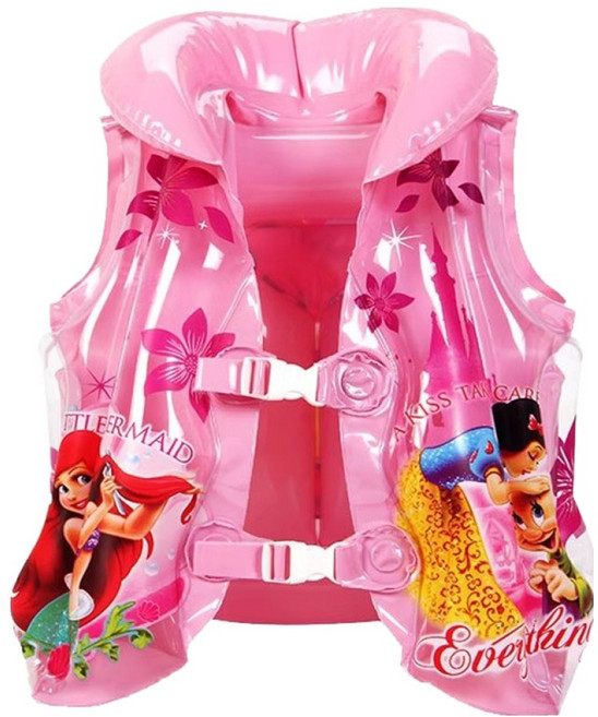 Disney 迪士尼 swim vest 游泳背心/公主浮背心 3歲以上適用, 1個, 粉色