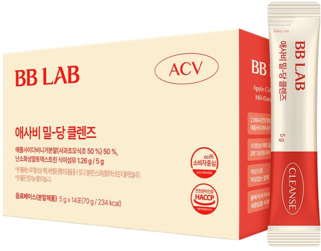 BB LAB 科研 蘋果醋控糖淨化飲 14入, 70g, 1個