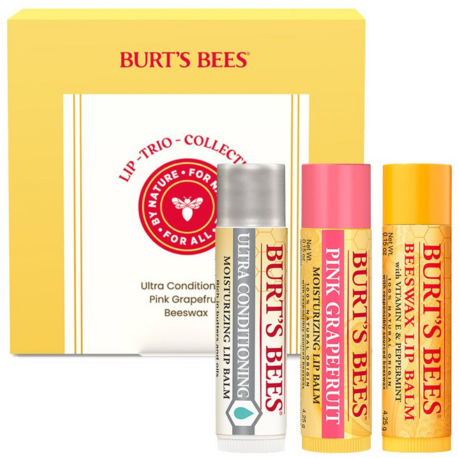 버츠비 립콜렉션 3종 세트, 1세트, 립밤 3종