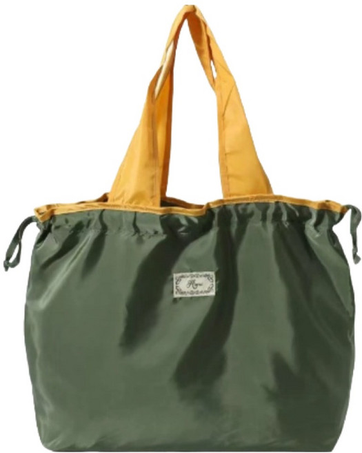 다용도 휴대용 포켓 접이식 장바구니, 올리브, 1개