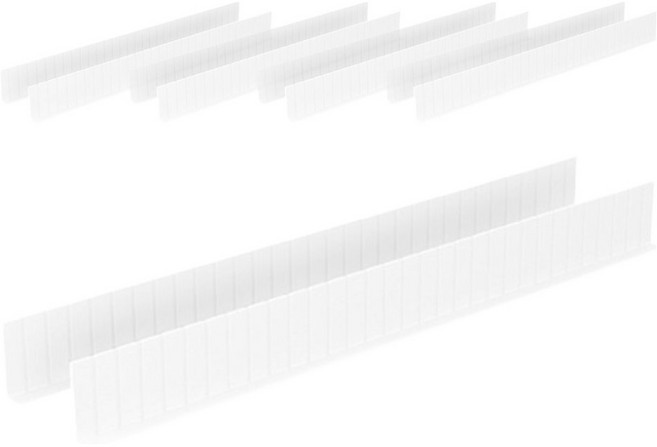 엘엘리빙 진열장 낙하방지 잘라서 붙이는 칸막이, 반투명, 10개