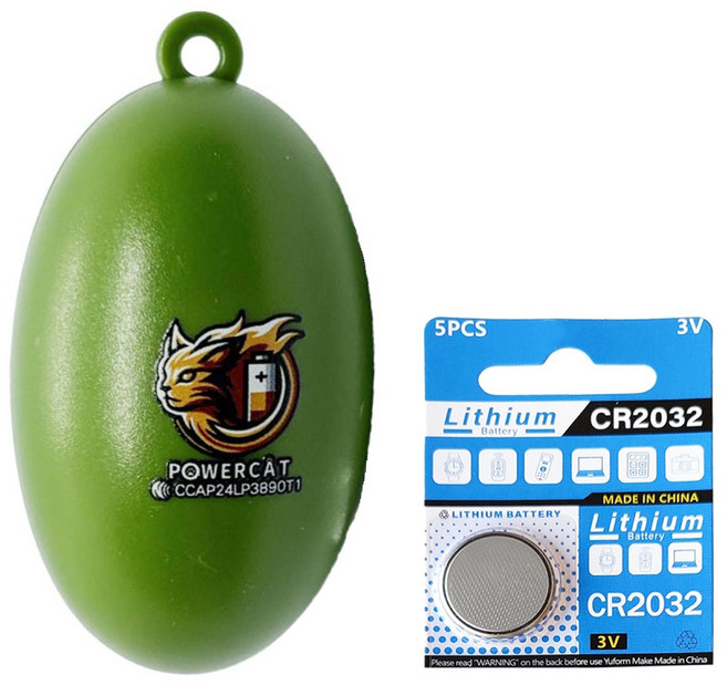 POWERCAT 寶護者 藍牙防丟器 送電池 橢圓, 綠色, 1個