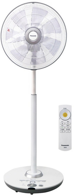 Panasonic 7片扇葉ECO智能溫控清淨負離子微電腦DC立扇 附遙控器 16吋, F-H16GND