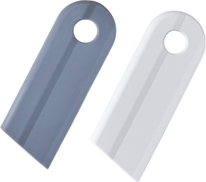 JAJU 간편하게 사용하는 실리콘 미니 스퀴지 2종 세트, 1세트, 화이트, 그레이