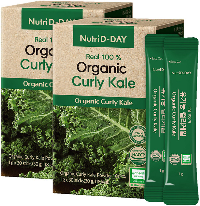 뉴트리디데이 리얼 유기농 컬리케일 30p, 30g, 2개