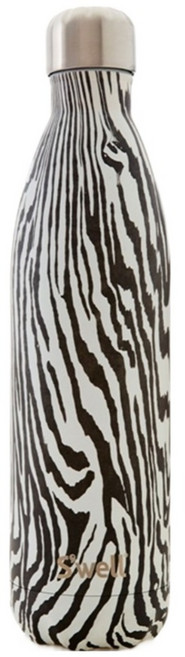 S'well Noir Zebra 時尚不鏽鋼保冷保溫瓶 25oz, 1個, 750ml, 斑馬紋色