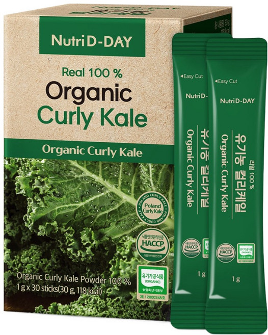 뉴트리디데이 리얼 유기농 컬리케일 30p, 30g, 1개