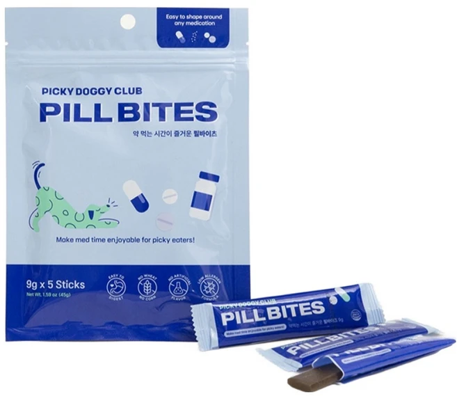 픽키도기클럽 강아지 필바이츠 투약보조간식 5p, 45g, 1개, 혼합맛 - 쿠팡