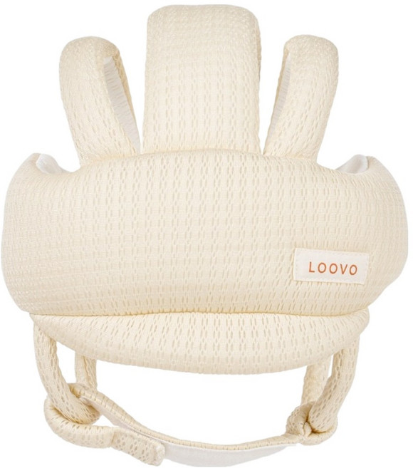 루보 유아용 텐셀 에어메쉬 머리보호대, 베이지, 1개