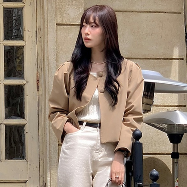 타니즈 여성용 사론 세미크롭 싱글자켓