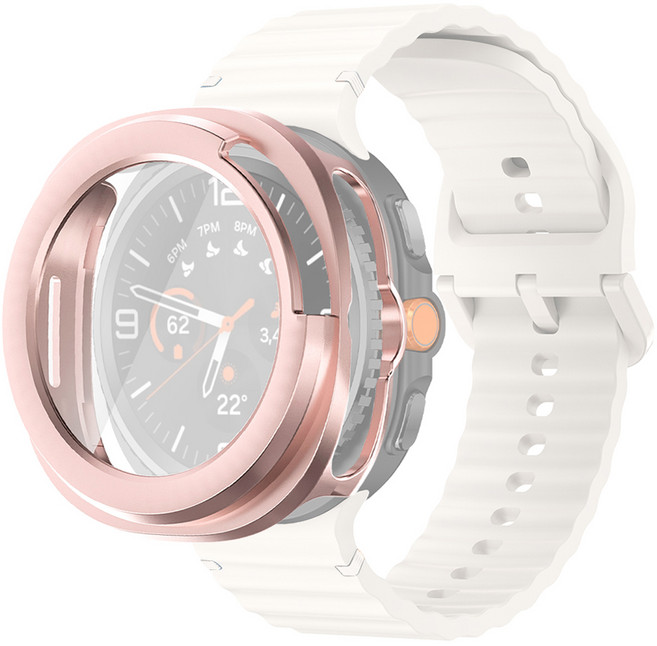 스페이스쉴드 PC 강화유리 올인원 케이스, 로즈핑크, 1개