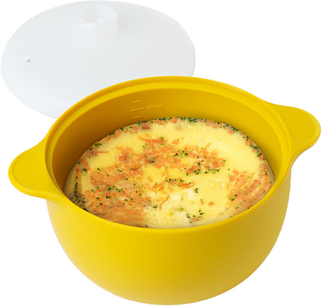 실리가든 실리콘 냄비 찜기 500ml, 머스타드, 1개