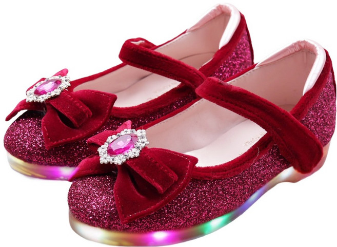 풋풋 아동용 벨 비쥬 LED 구두