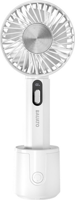 바우아토 스팬윙 무선 저소음 미니 회전 거치 급속 대류 냉각 휴대용 손선풍기, D-B-0511, 화이트