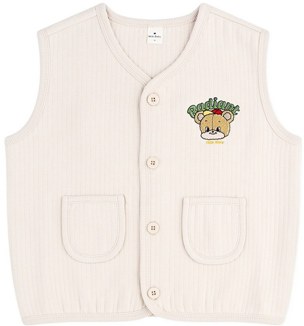 MilkBaby 귀여운곰돌이 통통퀼팅 조끼