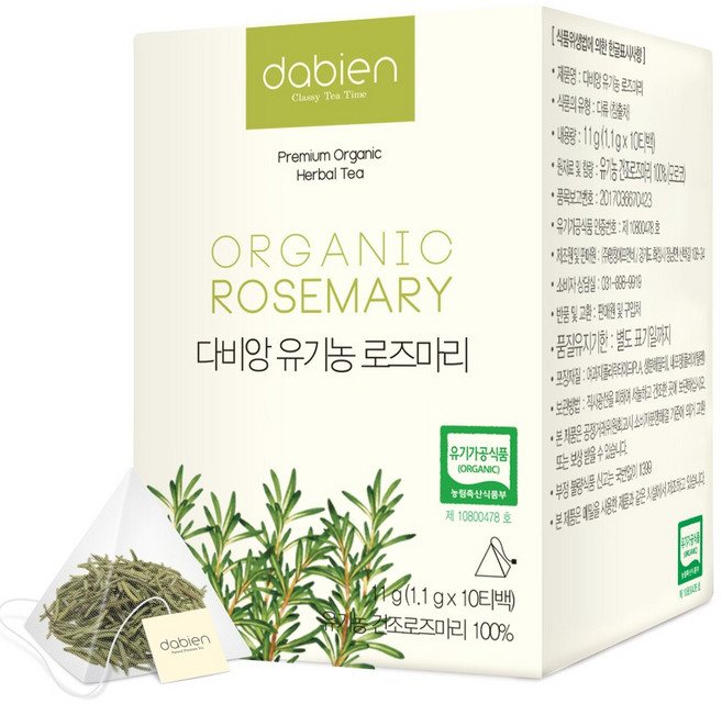 다비앙 유기농 로즈마리차, 1.1g, 10개입, 1개