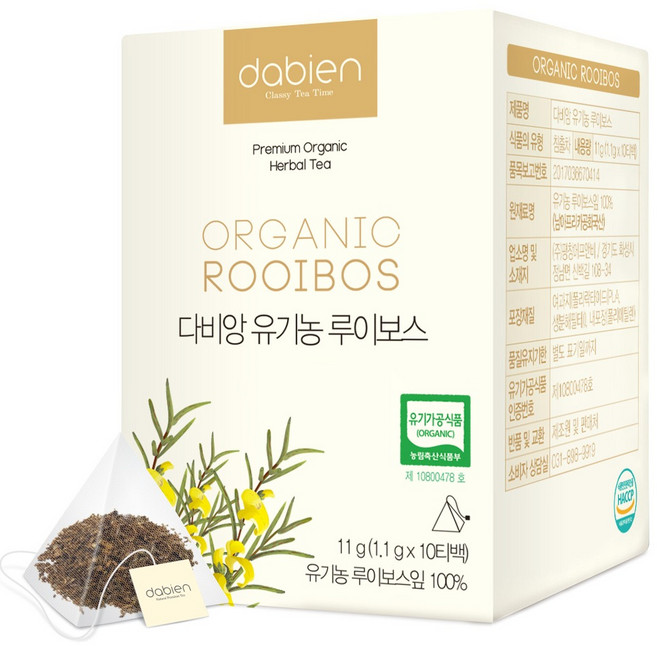 다비앙 유기농 루이보스티, 1.1g, 10개입, 1개