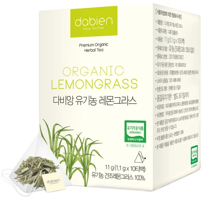 다비앙 유기농 레몬그라스 차 티백, 1.1g, 1개, 10개입 - 쿠팡