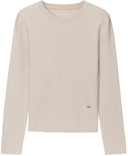 마인드브릿지 여성용 라운드넥 골지 슬림핏 니트 MZKT6201