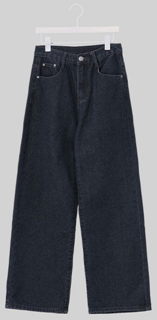 시크폭스 여성용 짧은기장 조이 워싱 와이드 데님팬츠 52DP649