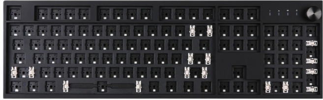 몬스타기어 X504프로 베어본 유무선 블루투스 커스텀 조약돌 키보드, 블랙, X504PRO 베어본