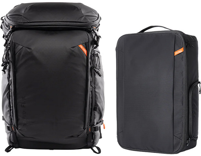 피지와이텍 원프로 플렉스 백팩 40L + 카메라 인서트 L 세트 P-CB-393, 1세트, 블랙