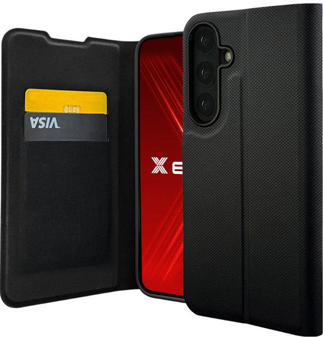 엑씨 베이직 마그네틱 잠금 플립 다이어리 지갑 휴대폰 케이스