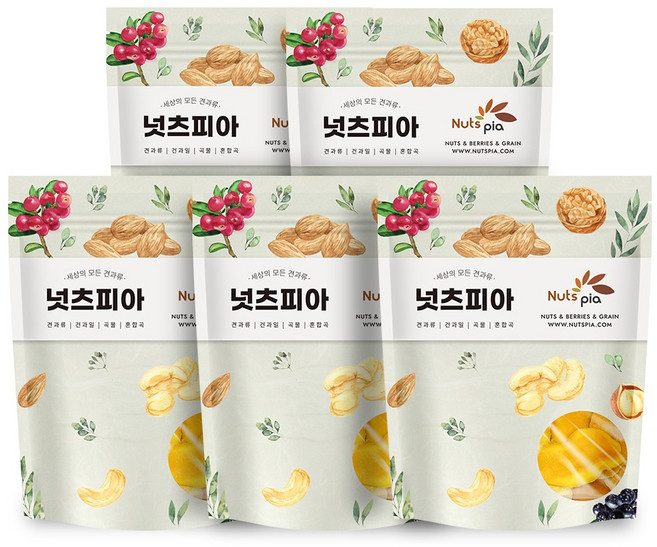 넛츠피아 건망고 슬라이스, 5개, 80g
