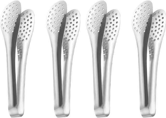 YOL 304 스테인레스 타공집게 180mm, 실버, 4개