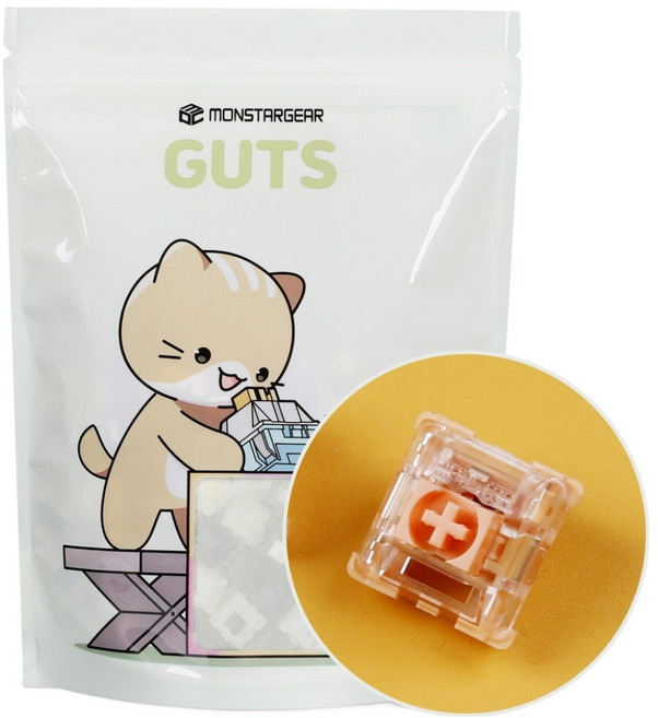 몬스타기어 밀감 리니어 조약돌 커스텀 기계식 키보드 축 핫스왑 교체 윤활 스위치 70p, 혼합색상, 제조사축