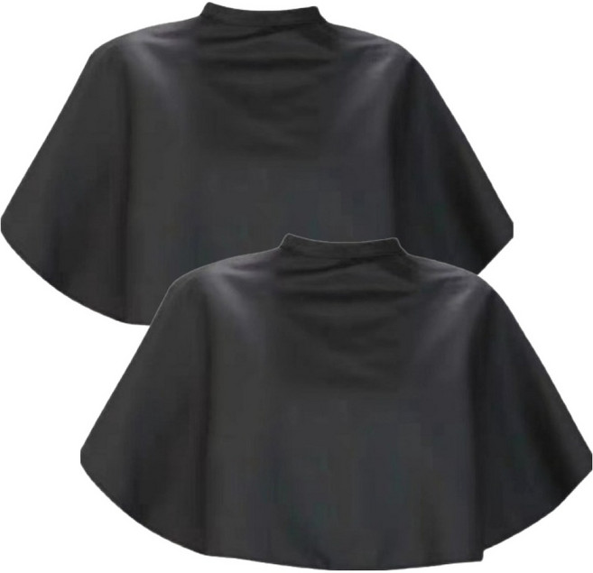 딥톡 헤어 커팅 염색 방수 망토 DT0937, 블랙, 2개