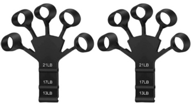 머슬렛 손가락 악력기 스트레칭 운동 기구, 블랙, 2개