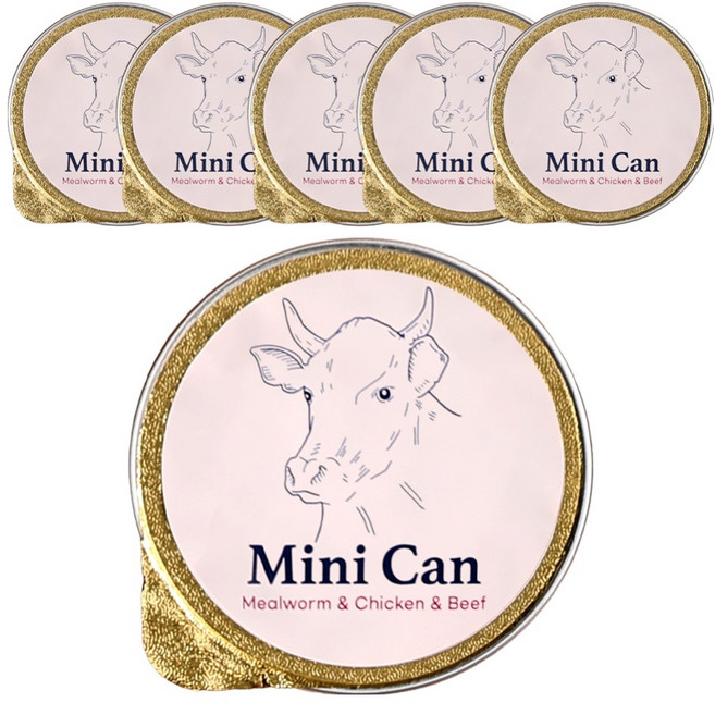 애니먼 반려동물 애니캔 밀웜 베이스 미니캔, 소, 30g, 6개