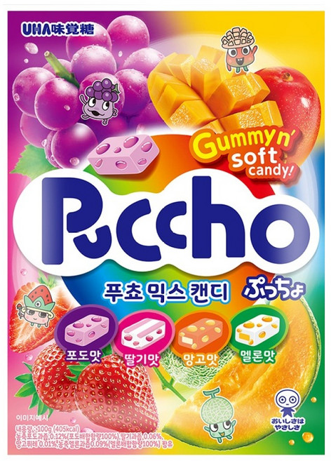 푸쵸 유하미카쿠토 믹스 캔디, 100g, 1개